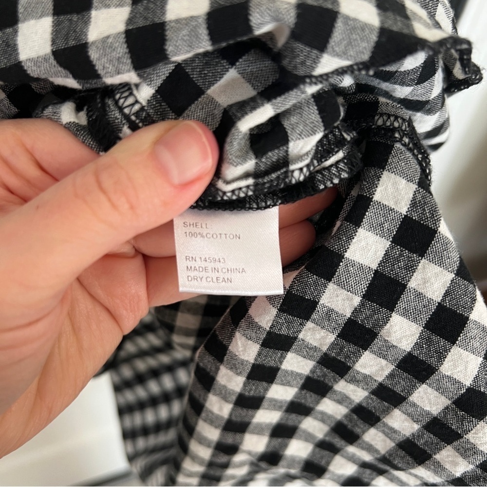 TOME Gingham Ruffle Hem Dress - Picture 6 of 12